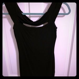 Anthropologie/Bailey 44 black knit cutout top